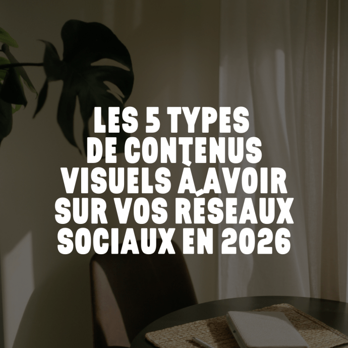 Les 5 types de contenus visuels à avoir sur vos réseaux sociaux en 2026